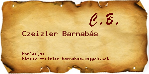 Czeizler Barnabás névjegykártya