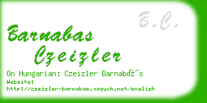 barnabas czeizler business card